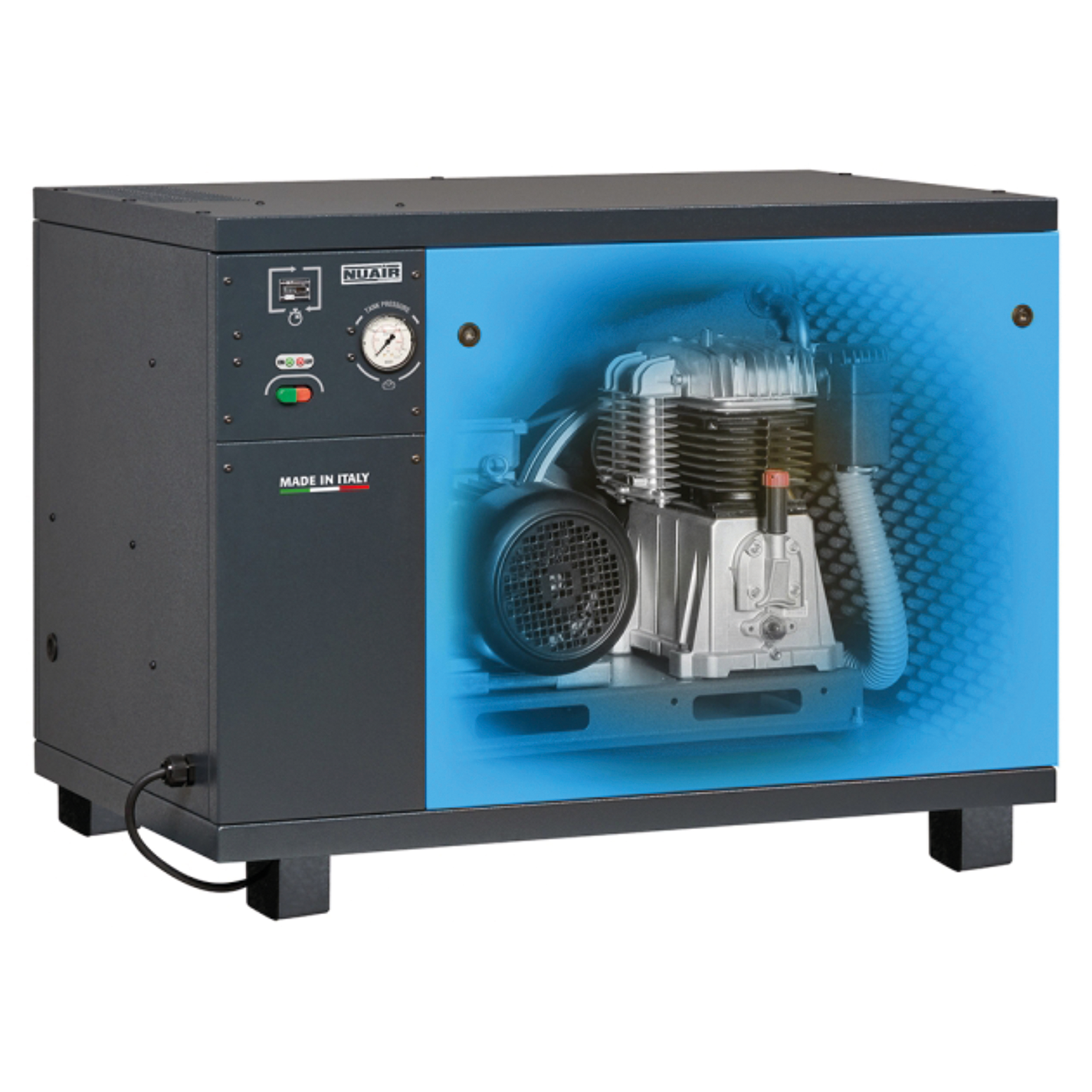 Low Noise Free Standing Piston Compressor