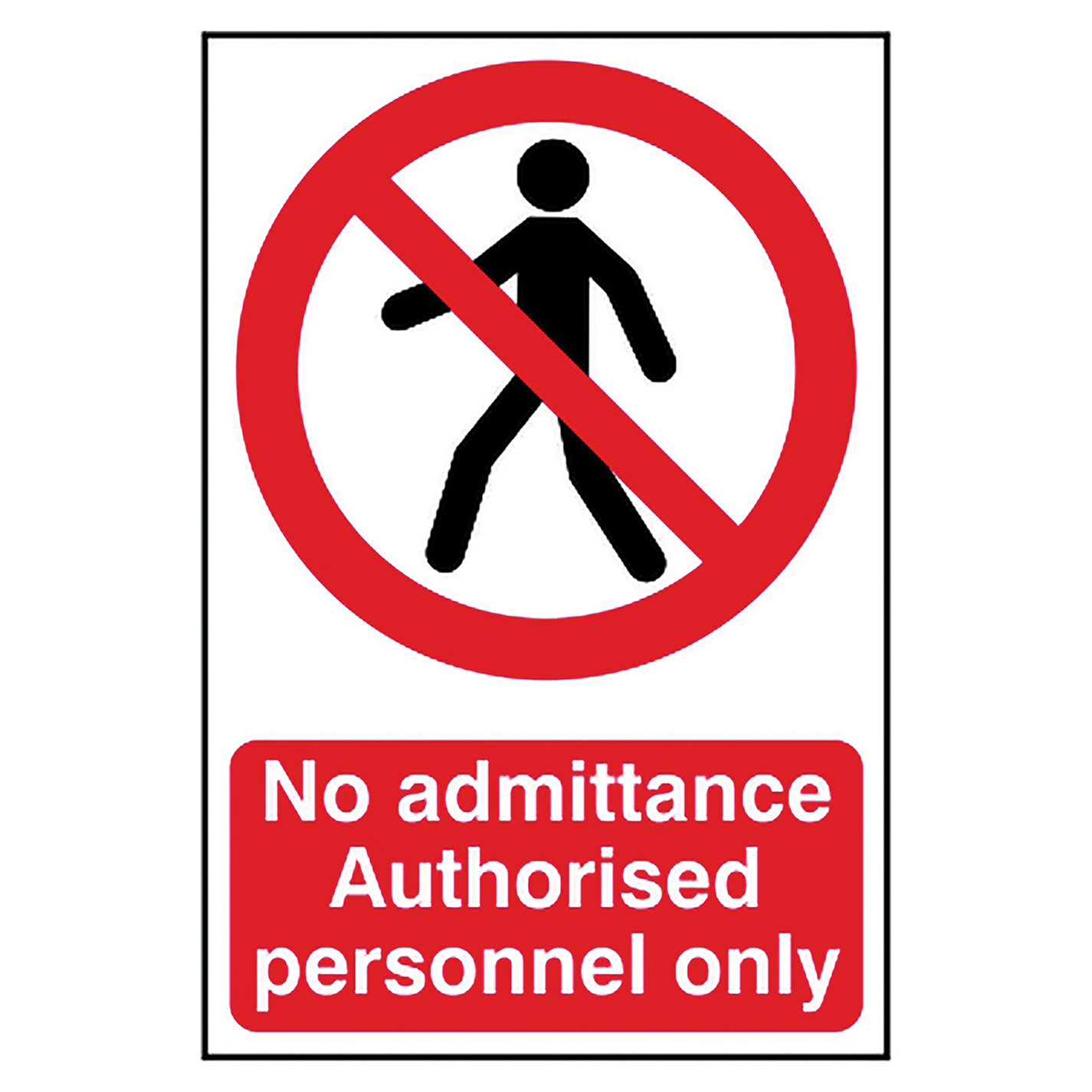 200 x 300mm Authorised Personnel Only Sign | Pneumatics Direct