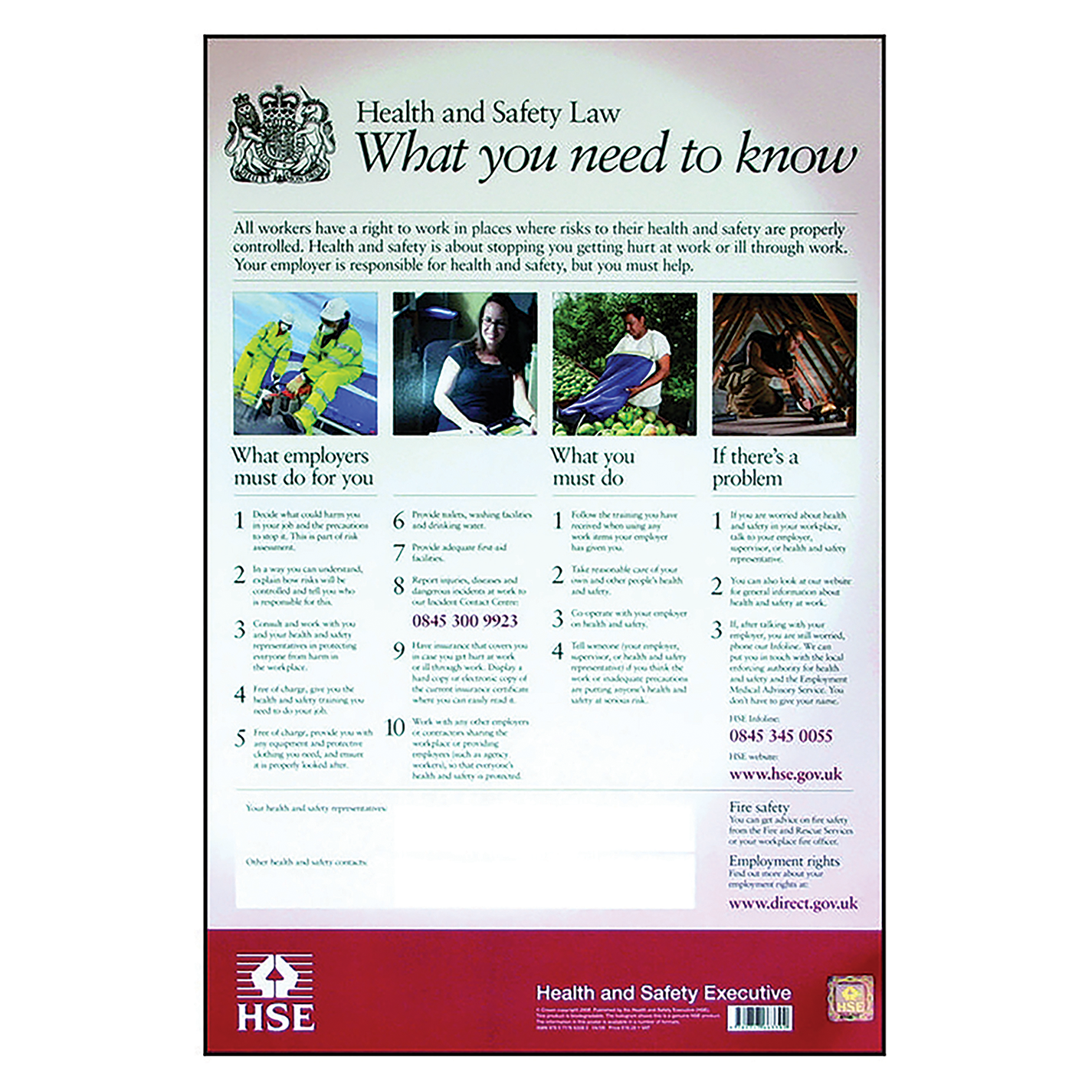 420 x 594mm Health & Safety Law Poster