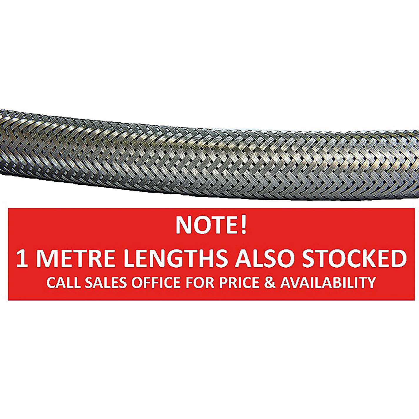 16mm ID x 22mm OD BX Stainless Steel Overbraid Hose