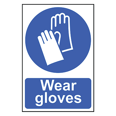 200 x 300mm Wear Gloves Sign