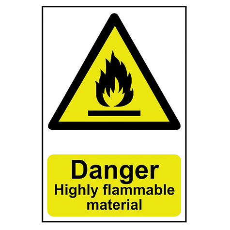 200 x 300mm Flammable Material Sign