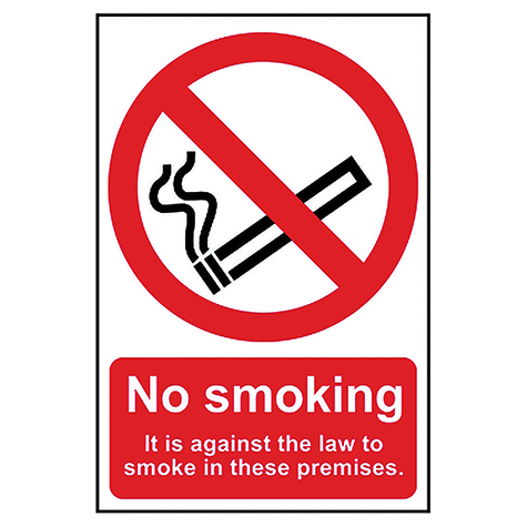 200 x 300mm No Smoking on Premises Sign