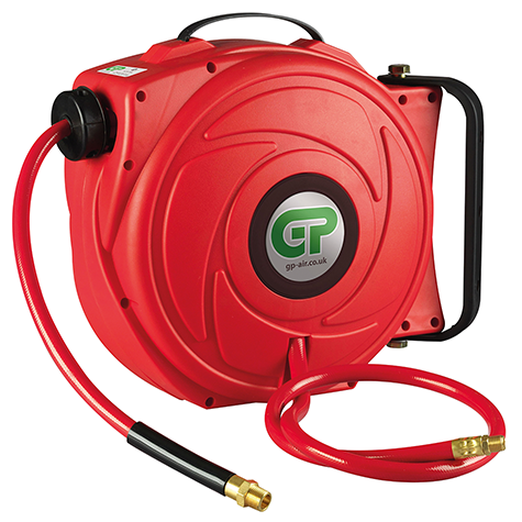 Compact Retractable Air Hose Reel complete with Hose