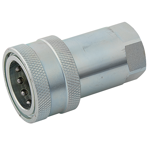 3/8" BSPP FEM ISO-A STEEL COUPLING