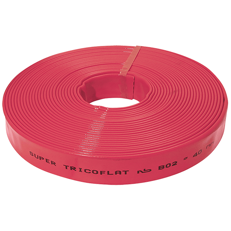 76MM ID RED SUPERTRICOFLAT PVC 25M COIL