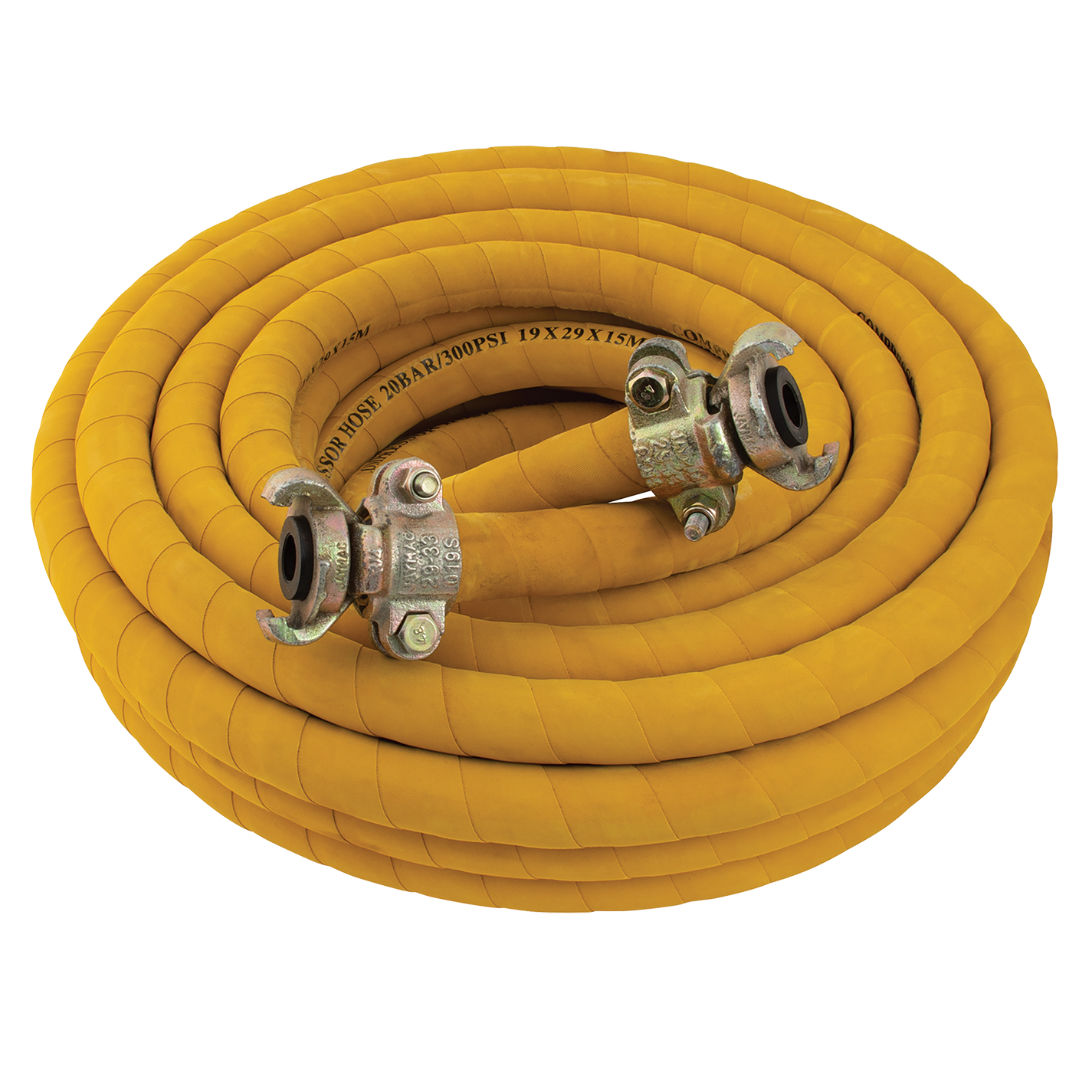 300 PSI COMPRESSED AIR HOSE ASSY C/W SAFETY CLAWS
