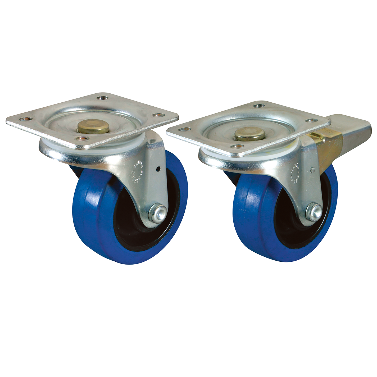 100MM SWL CASTER PLATE FTG ELASTIC RUBB