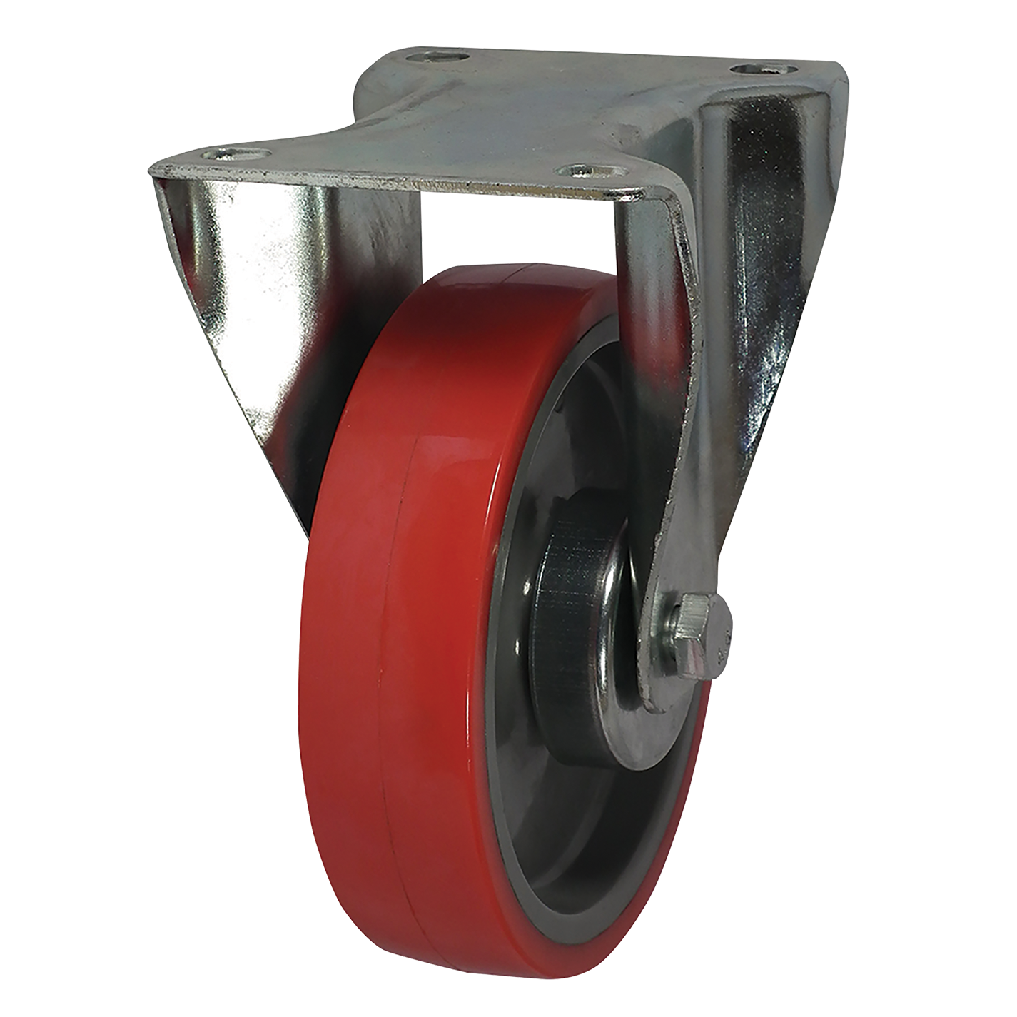 RED POLY TYRE 160MM FIXED 300KG
