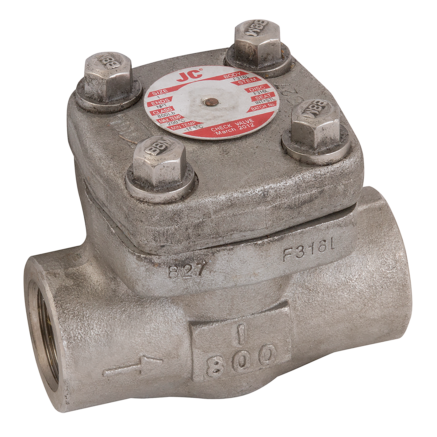 1" SW #800 PISTON CHECK VALVE 316L