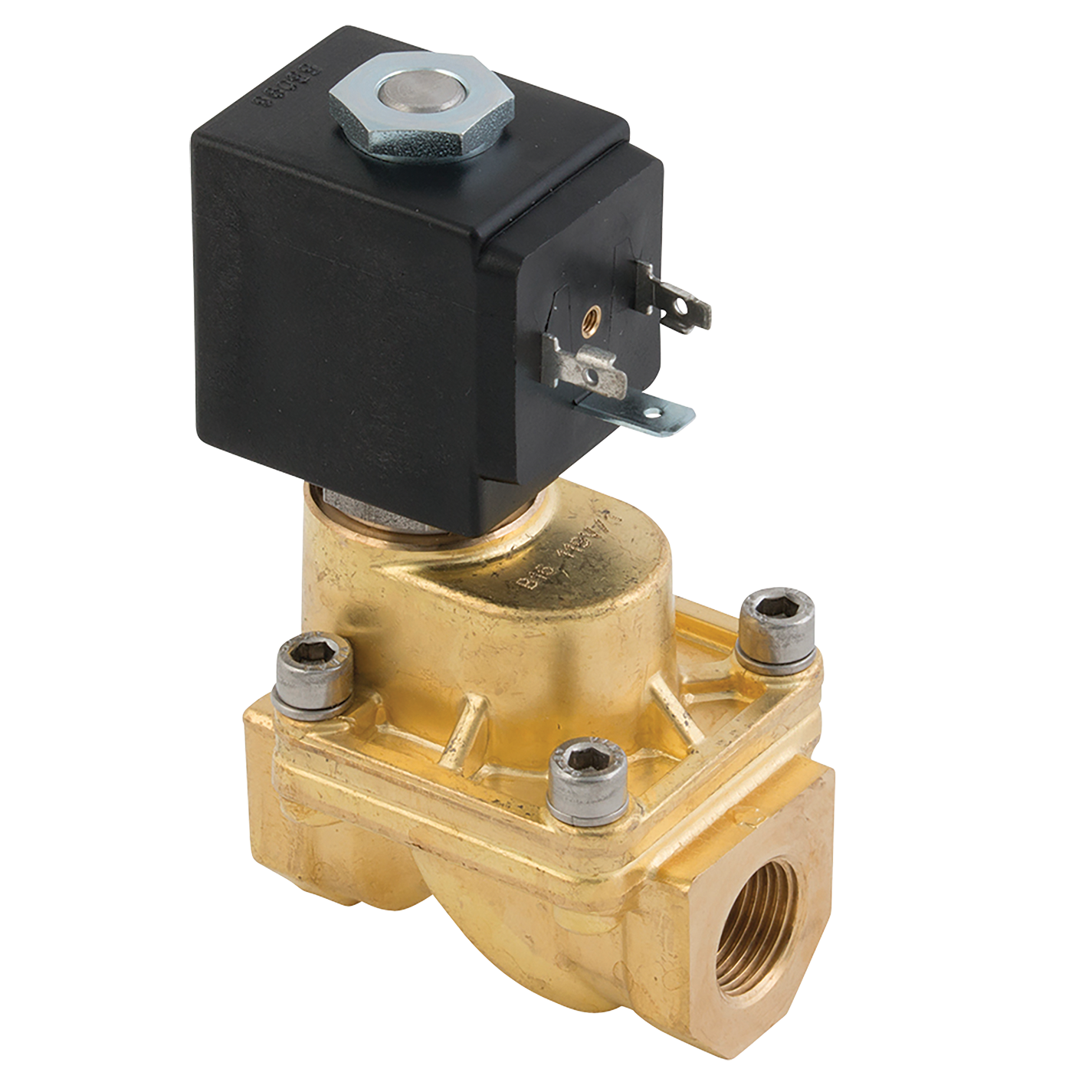 1/2" BSPP 2/2 Normally Closed Brass Solenoid Valve 24V DC