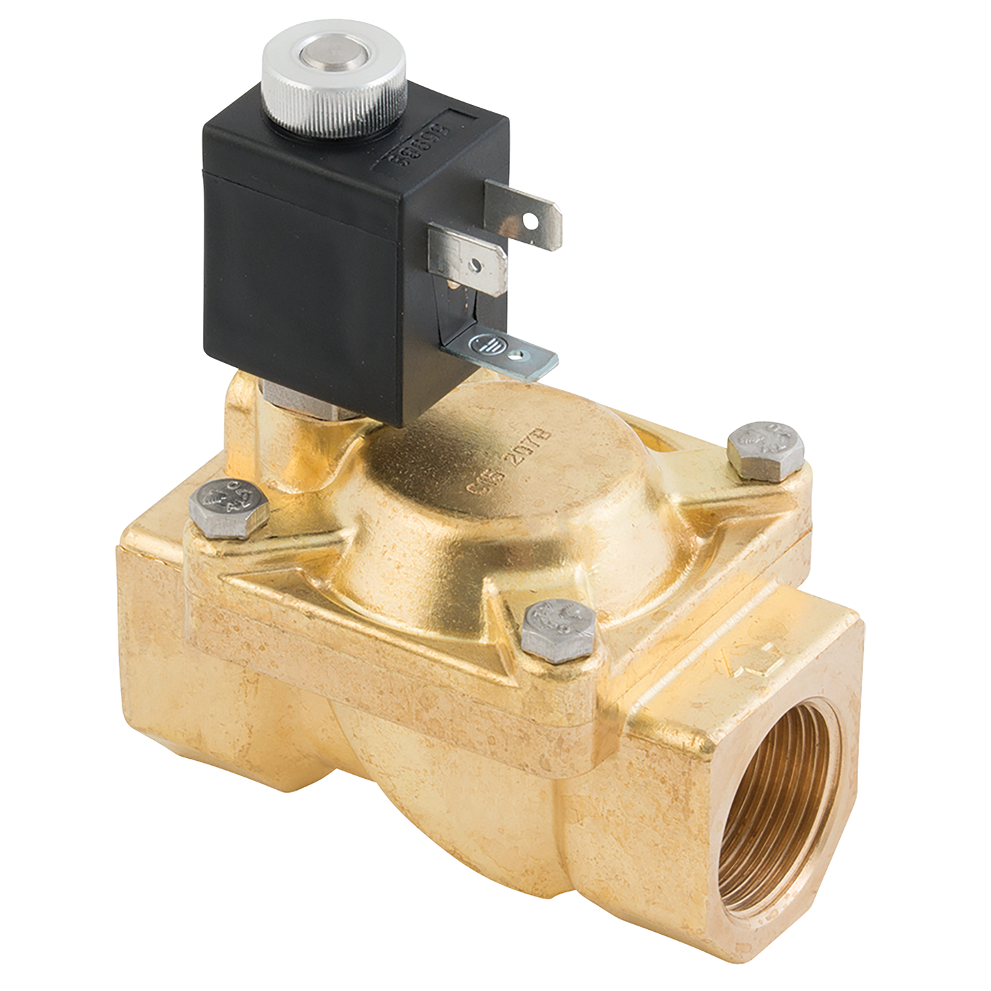 1/2" BSPP 2/2 Normally Open Brass Solenoid ValveVE 24V DC