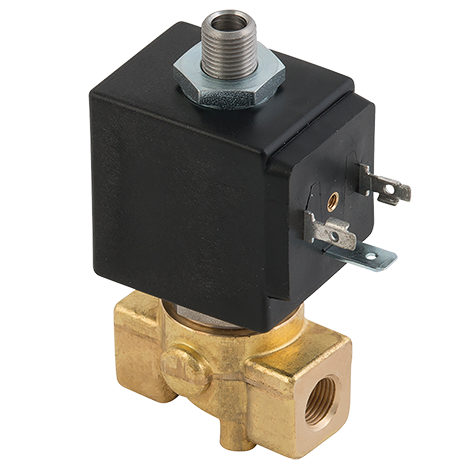 1/4" BSPP 3/2 Normally Closed Brass Solenoid Valve 24V DC