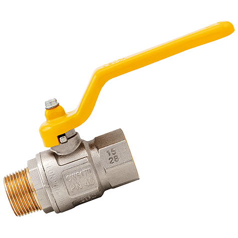 1/2" BSPT Brass Ball Valve Lever Handle Ni Plated