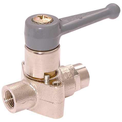 1/8"BSPF x 4mm 12mm OD Ball Valve 2/2 with Push-in