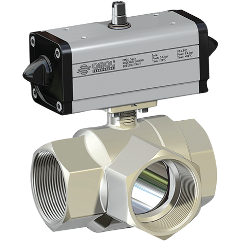 1" BSP FEM DOUBLE ACTING 3-WAY L-PORT