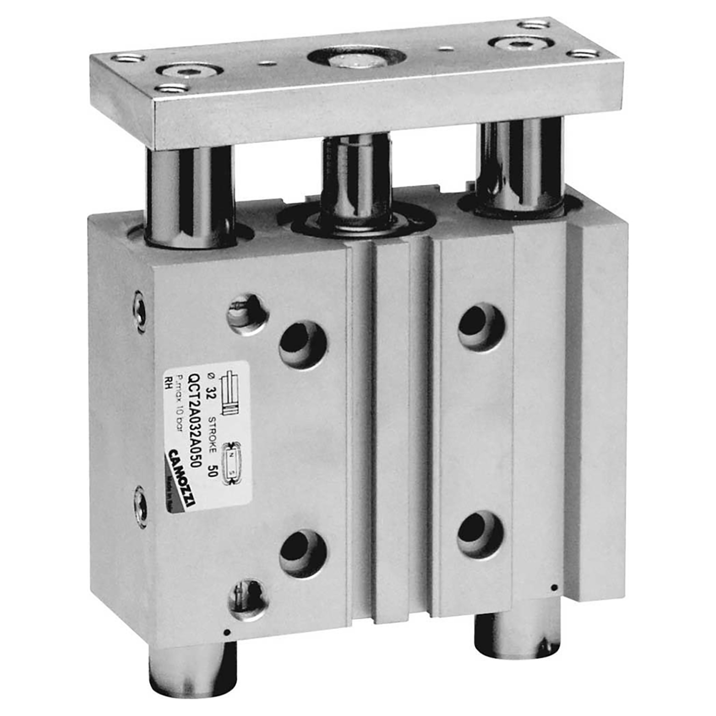 1/8" BSP Parallel Female Ports Series QCT Double Acting Cylinder
