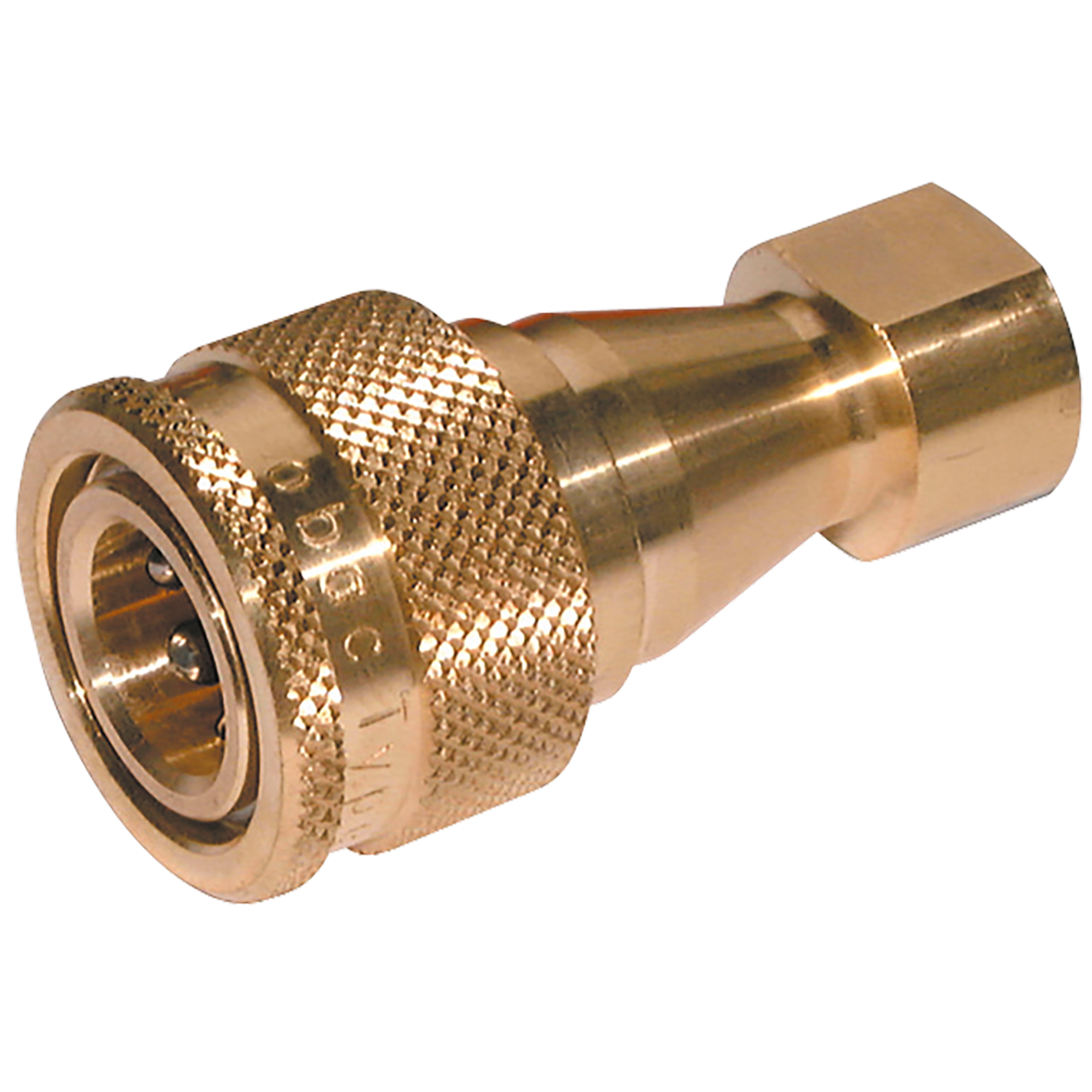 1/4" BSP BRASS COUPLING C/W VITON