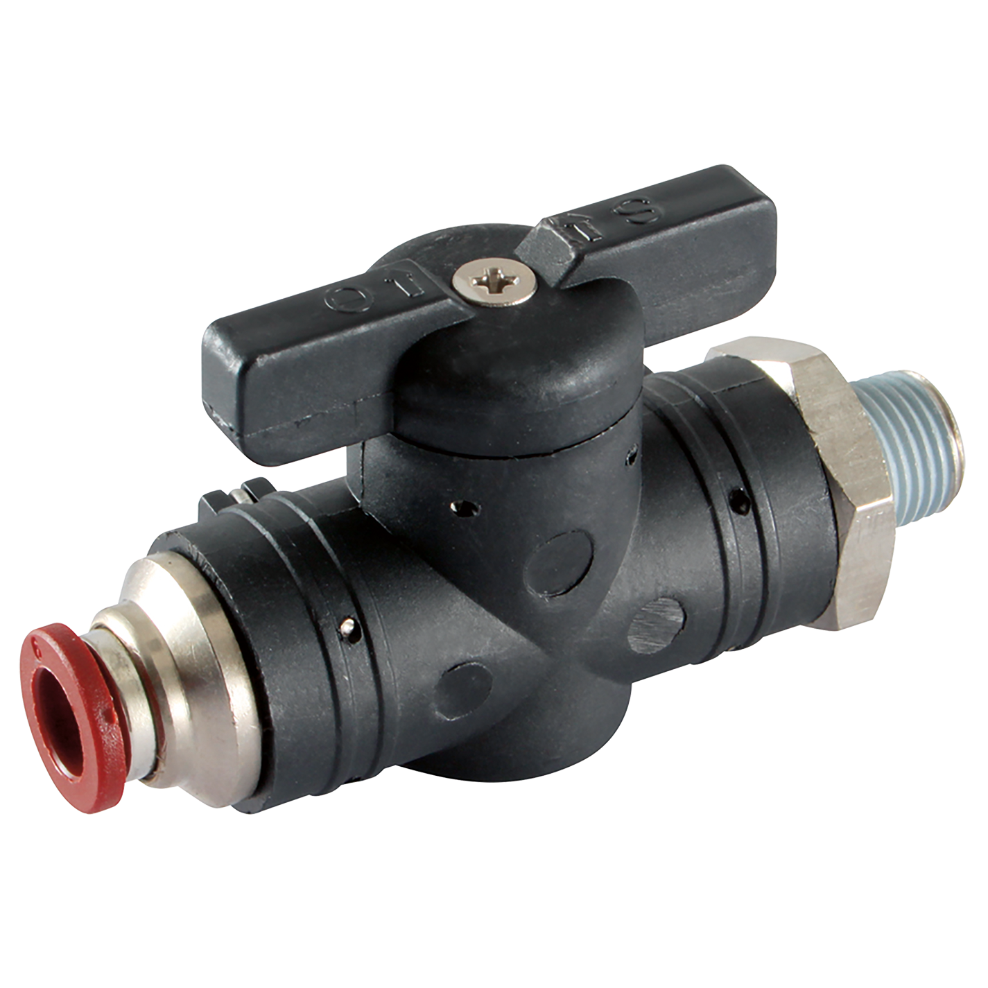 1/2" BSPP Plastic Ball Valve Straight