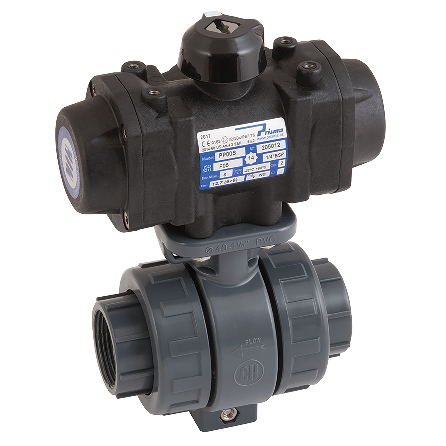 2" BSP SA 2 WAY PVC/VITON VALVE