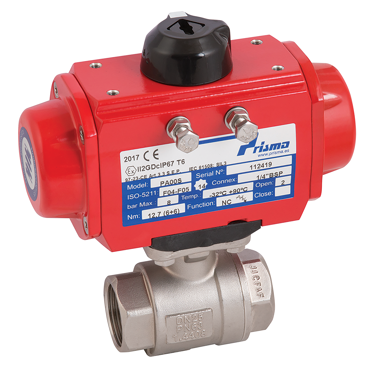 3/8" SA SSHP BALL VALVE