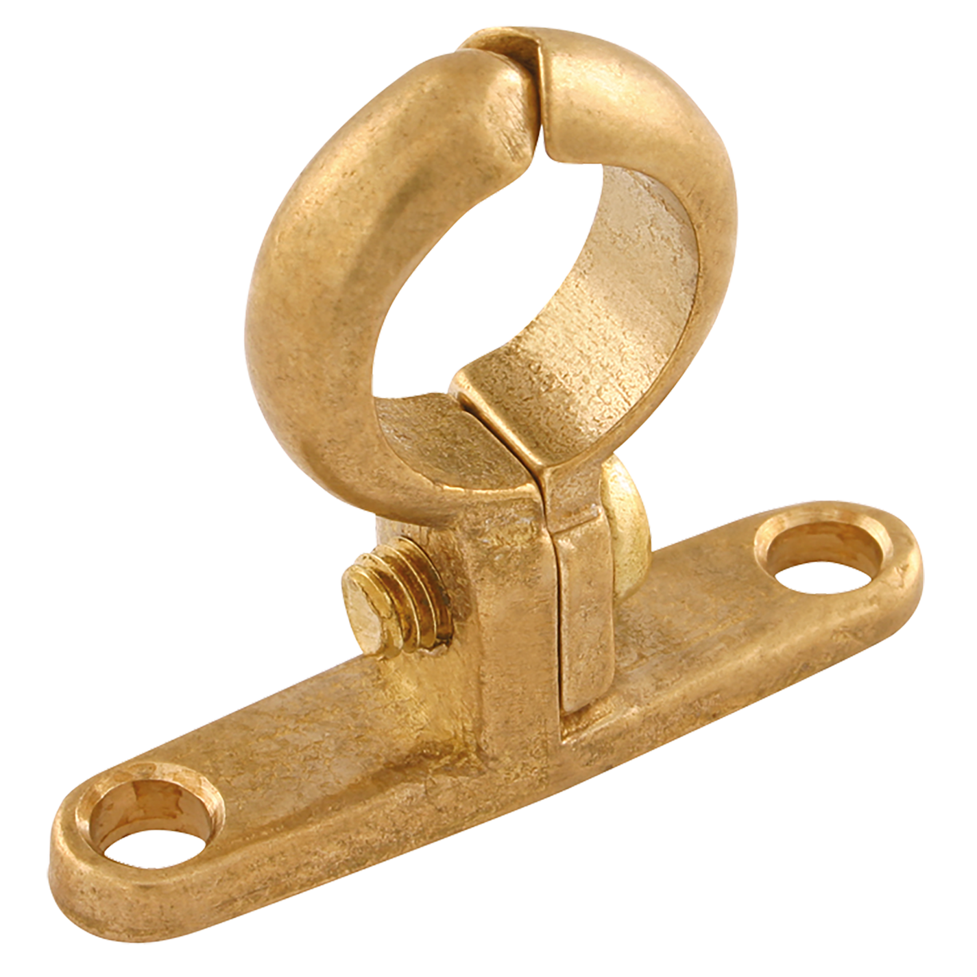 22MM OD PIPE CLIP WALL MOUNT BRASS