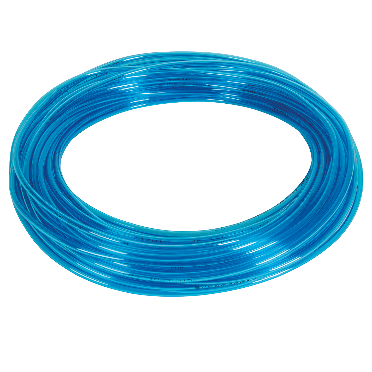 4mm Outside Diameter x 2.5mm Inside Diameter, Polyurethane Tubing, 25 Metre Coil, Polyurethane Ester Coil, Metric, Crystal Blue, Working Temperature -20°C to +60°C, Maximum Working Pressure 13 bar