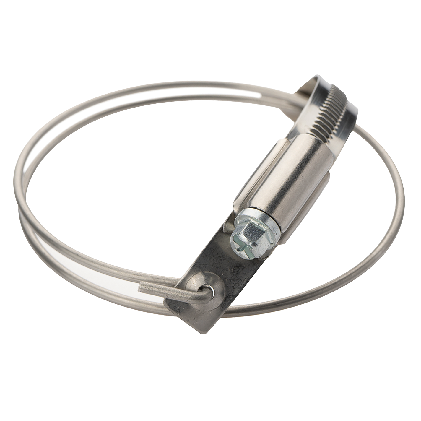 152 mm Hose Clamp for watertight attachment of heavy, externally corrugated spiral hoses, Suitable For Hose AIRDUC : 345; 355,356