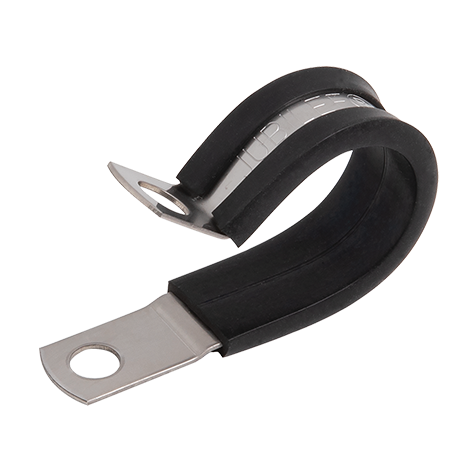32mm, 316 Stainless Steel P Clip, EPDM Rubber Liner, 0.7mm Band Thickness, 12mm Band Width, M6 Fastening, Jubilee