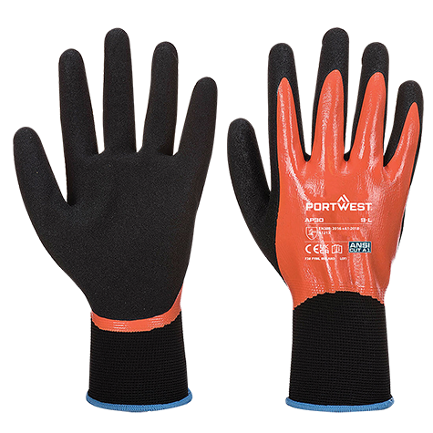Dermi Pro Glove Orange/Black L, Portwest