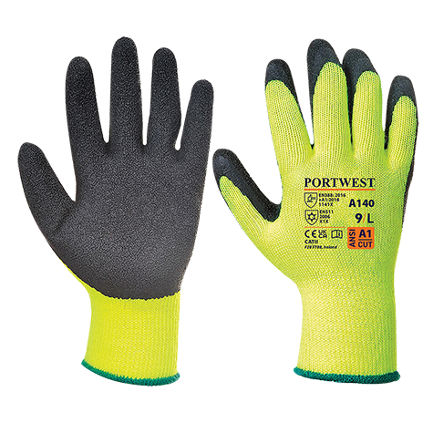 Thermal Grip Glove Black/Yellow S, Portwest