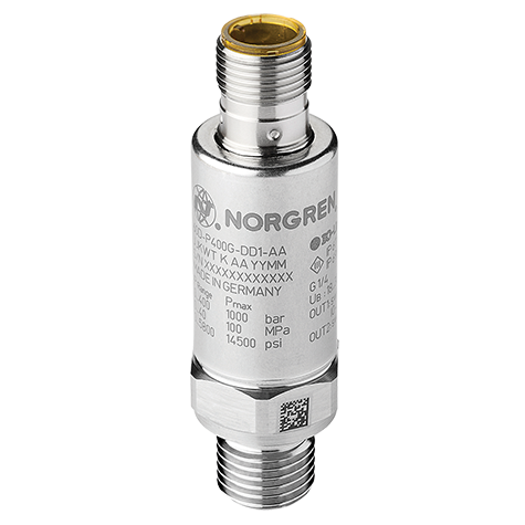 Electronic Pressure Switch with IO-Link 60D Pneumatic/Hydraulic/Allfluid Output Signal 2 x PNP/NPN + IO-Link -40 - 90 celcius BSPP G1/4 -1 -1 working pressure, Norgren