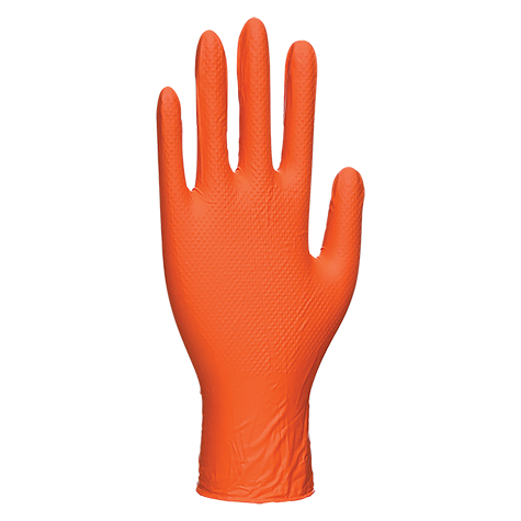 Orange HD Disposable Glove, Large, Portwest