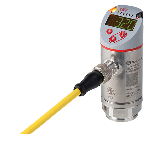 Electro-Mechanical Pressure Switch 34D Pneumatic/Hydraulic/Allfluid Output Signal 2 x PNP -25 - 80 celcius BSPP G1/4 -1 -10 working pressure, Norgren