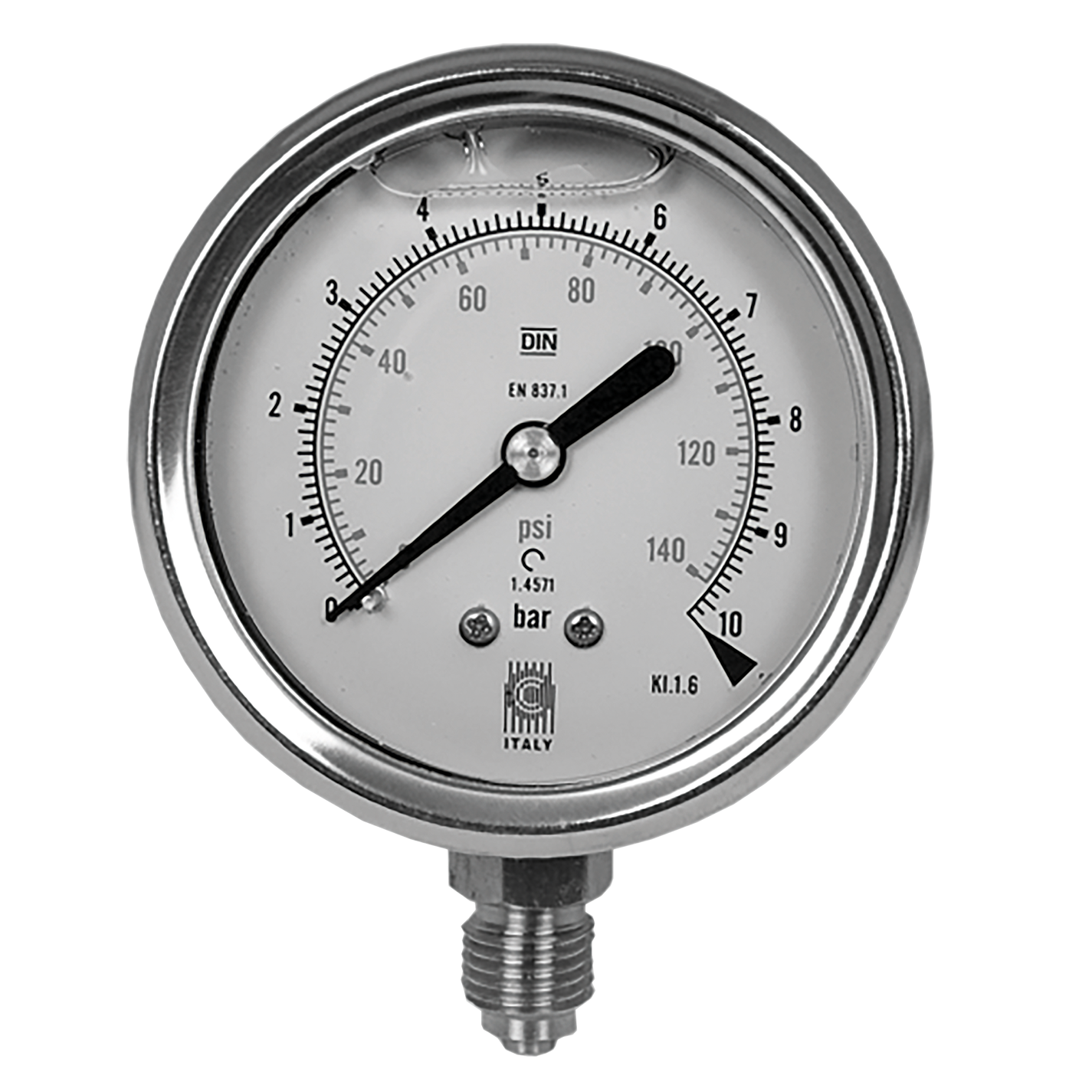 1/4" BSPP Glycerine Gauge 63mm Diameter / Glycerine / Pressure Gauges