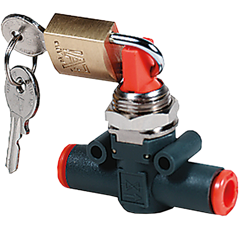 INLINE SHUT/OFF VALVE LOCK V3VL 6MM TUBE