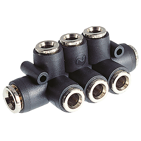 8MM OD (2 IN) X 6MM OD (6 OUT) MANIFOLD