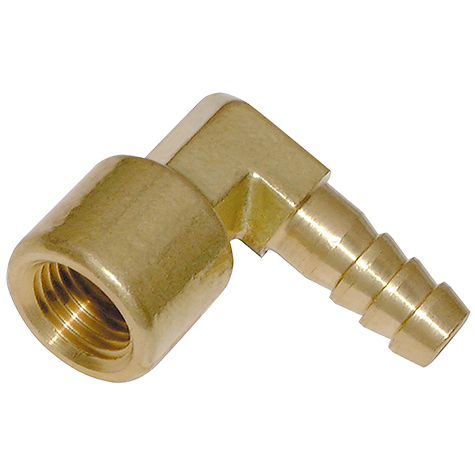 1/4" BSPP Female Elbow Hose Tails, Brass