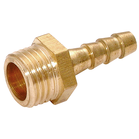 2" BSPP Male Straight Hose Tails, Brass