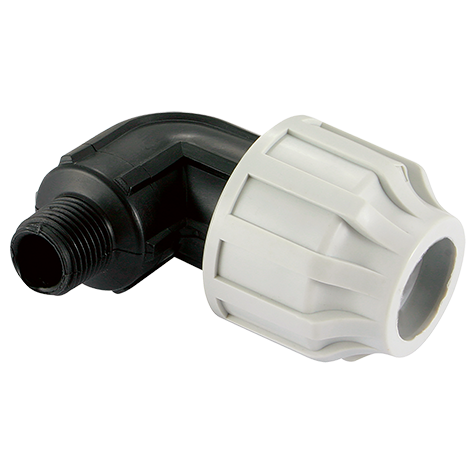 1.1/2" BSPT Male x 50mm OD 90° Equal Elbow