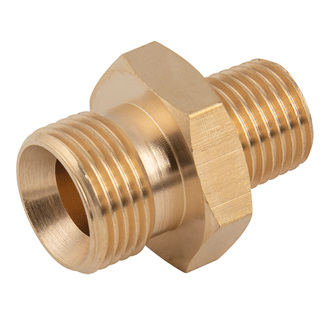 3/8" BSPP Male x 1/4" BSPT Male Unequal Adaptor