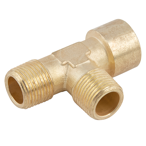 1/4" BSPT Male x 1/4" BSPP Female Equal Tee