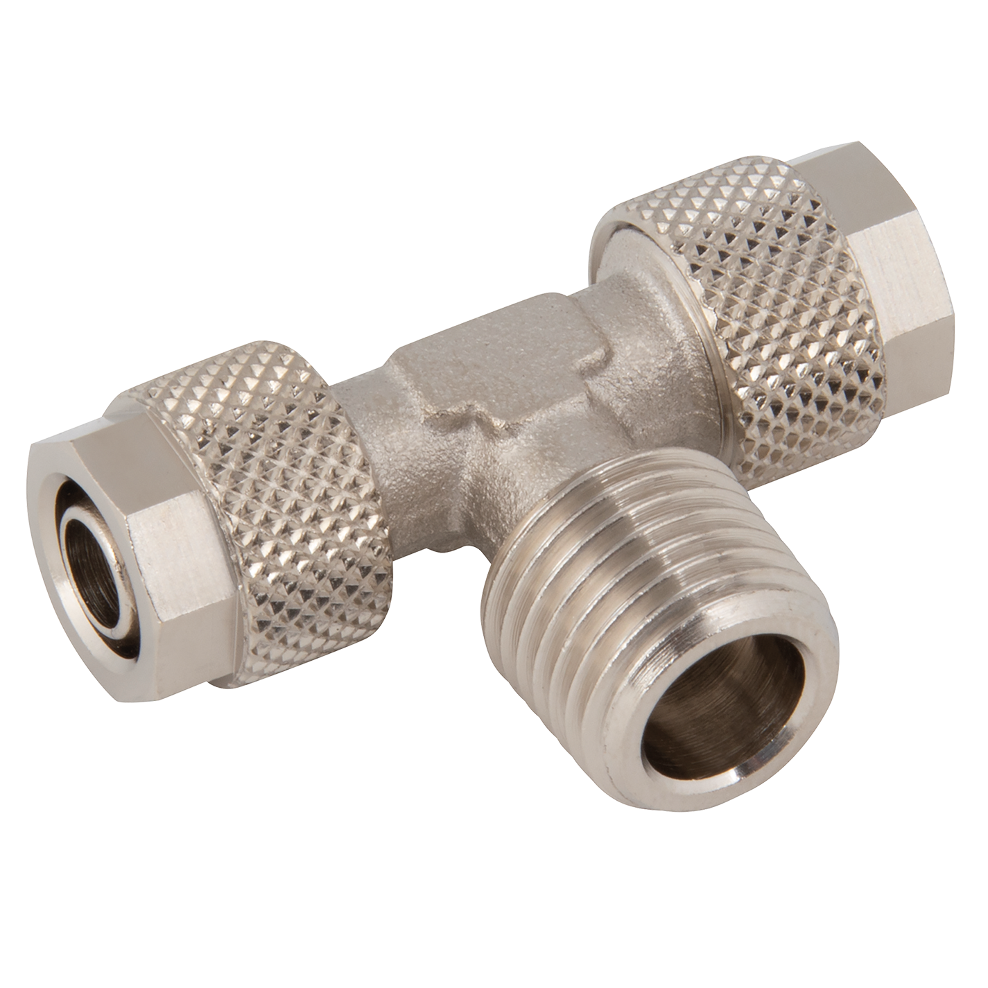 12/10MM OD X 3/8" BSPT MALE CENTRE TEE