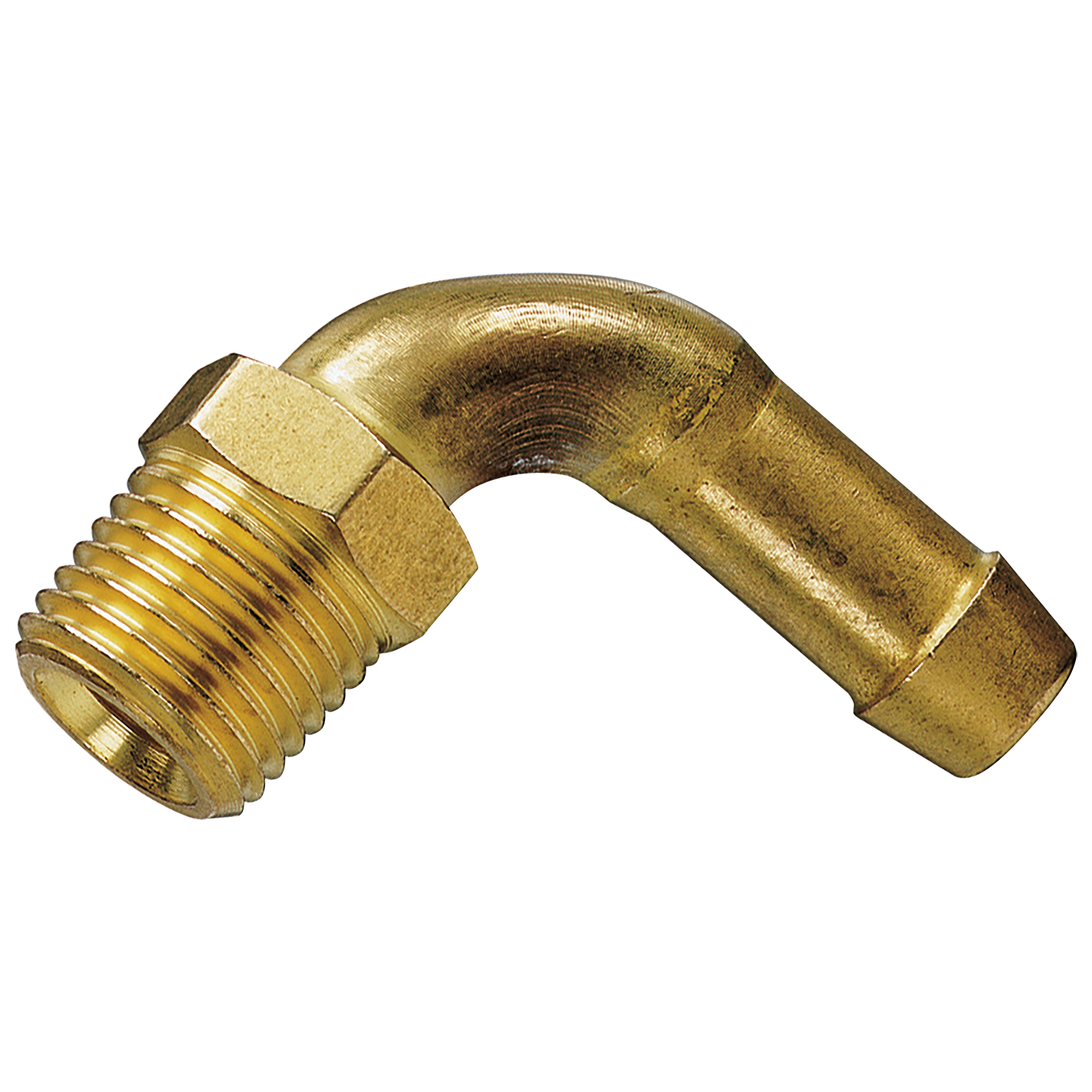 1/4" BSP TAPER MALE BRASS ELBOW SINGLE BARB