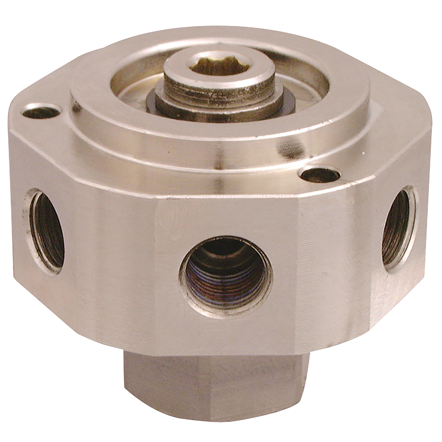1 x 3/8" BSP Male Inlet x 6 x 1/8" BSP Female Outlets  Rotating Joint