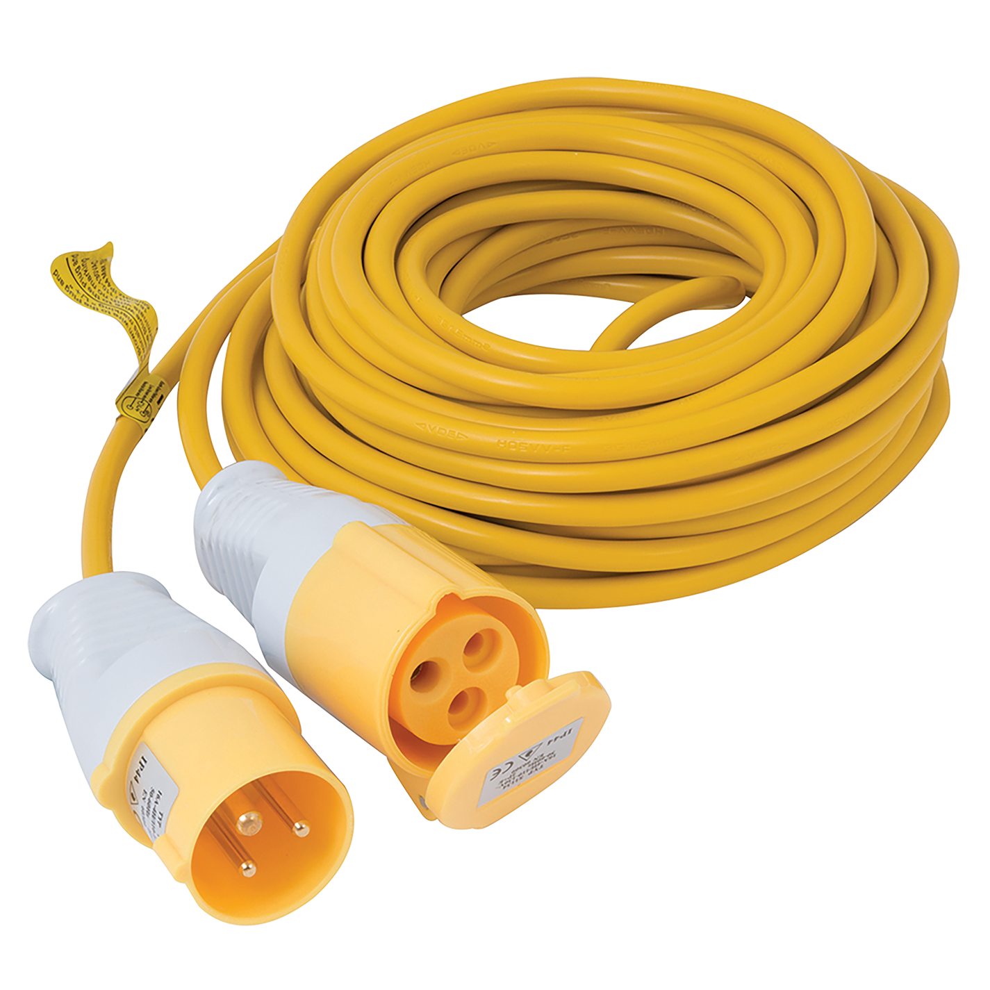 110V 32A 25M EXT LEAD 4.0MM YELLOW CABLE