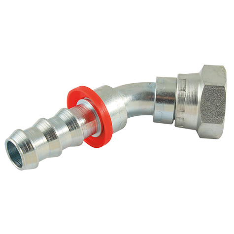 3/8" BSP Female x Hose Tail 45° Elbow