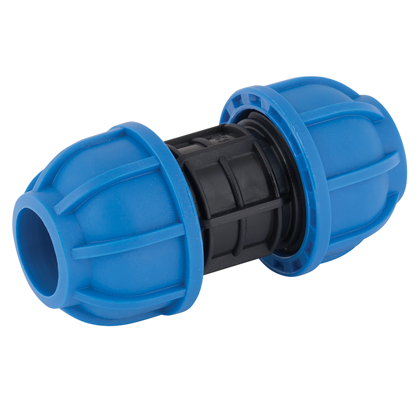 2x 32mm Straight Hose Connectors RGV 717A - Black Plastic, Fuel & Water Resistant