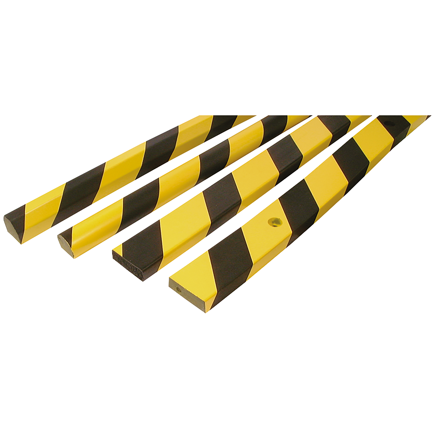 RECTANGLE YELLOW/BLK DRILED 3 HOLE X 1MT