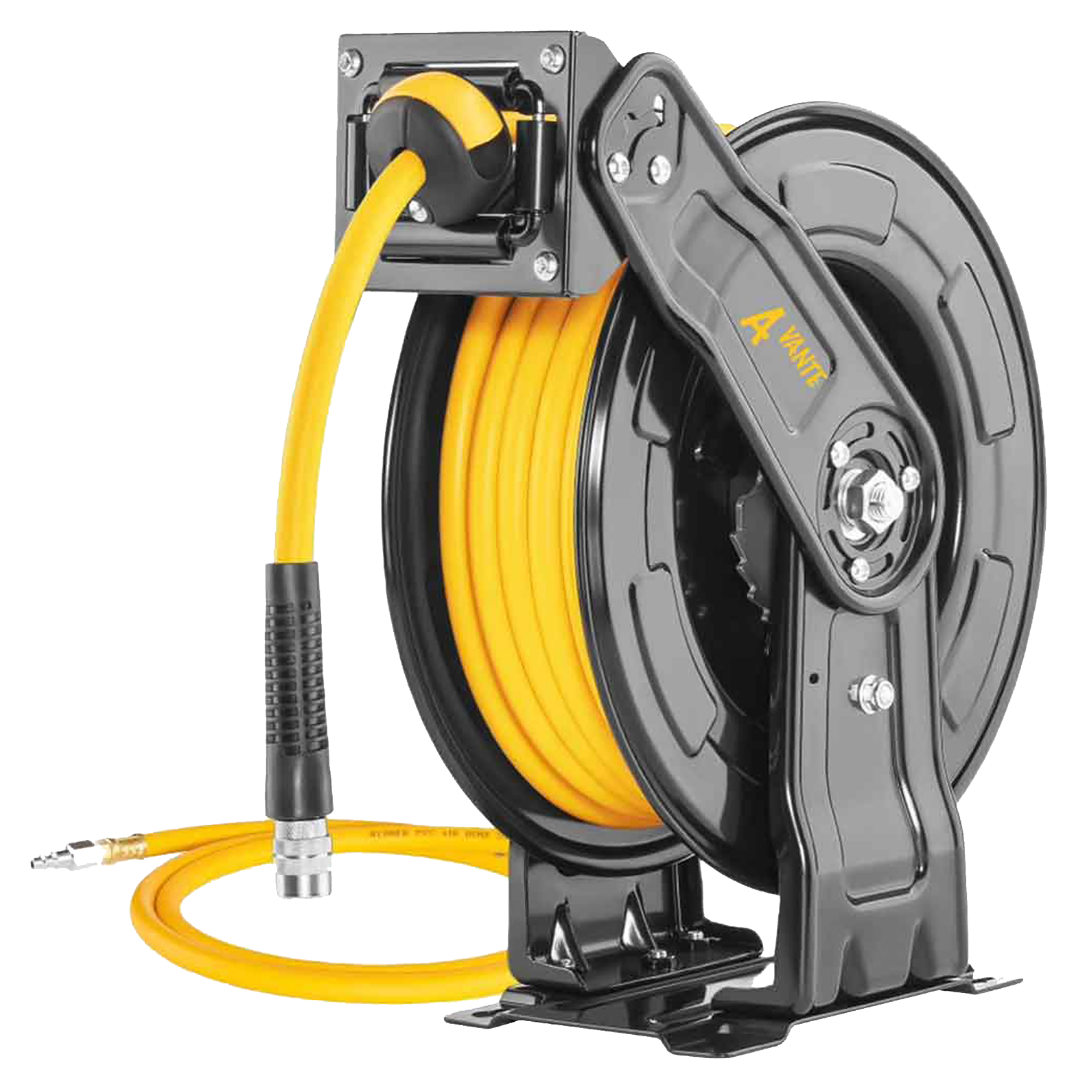FT Pro Avante 100 Series Powder Coated Steel Hose Reel c/w 20 mtrs of Yellow Ultraflex 3/8" ID 